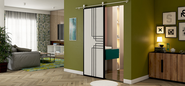 sliding bathroom door installation in Gravenhurst
